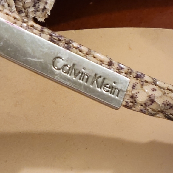 Calvin Klein Snakeskin Sandals Size 8.5 - Picture 3 of 8